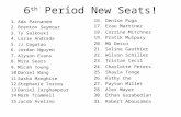 6 th  Period New Seats!