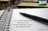 U.S. Department of Agriculture Plain Writing Tools and Resources