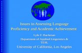Issues in Assessing Language Proficiency and Academic Achievement