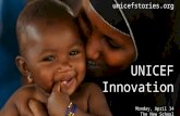 UNICEF Innovation Monday, April 14 The New School