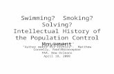 Swimming?  Smoking? Solving? Intellectual History of the Population Control Movement