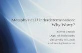Metaphysical Underdetermination: Why Worry?
