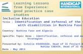 Learning Lessons from Experience: good practice case studies