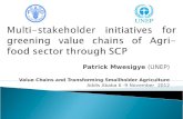 Multi-stakeholder initiatives  for greening value chains  of  Agri -food sector  through SCP