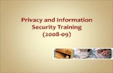 Privacy and Information Security Training (2008-09)
