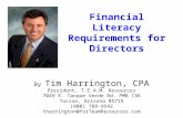 By  Tim Harrington, CPA President, T.E.A.M. Resources 7049 E. Tanque Verde Rd. PMB 136