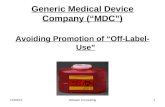 Generic Medical Device Company (“MDC”)