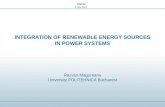 INTEGRATION OF RENEWABLE ENERGY SOURCES IN POWER SYSTEMS