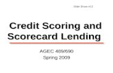 Credit Scoring and Scorecard Lending