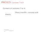 PM3125:  Lectures 7 to 9