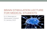 Brain stimulation lecture for medical students