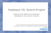 Database VS. Search Engine