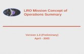 LRO Mission Concept of Operations Summary