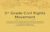 5 th  Grade Civil Rights Movement