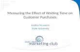 Measuring the Effect of Waiting Time on Customer Purchases