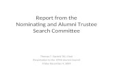 Report  from the Nominating and Alumni Trustee Search Committee
