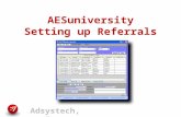 AESuniversity Setting up Referrals