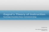 Gagné’s  Theory of Instruction