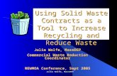 Using Solid Waste Contracts as a Tool to Increase Recycling and Reduce Waste