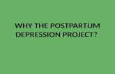 WHY THE POSTPARTUM DEPRESSION PROJECT?