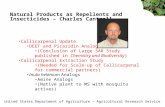 Natural Products as Repellents and Insecticides – Charles Cantrell