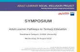 SYMPOSIUM Adult Learner Pathways to Tertiary Education  Southbank Campus, Griffith University