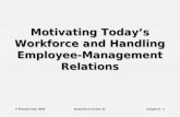 Motivating Today’s Workforce and Handling Employee-Management Relations
