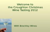 Welcome to  the Croughton Christmas Wine Tasting 2012