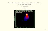 Recollimation Shock, Transverse Waves and the  Whip in BL Lacertae