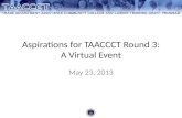 Aspirations for TAACCCT Round 3: A Virtual Event