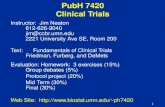 PubH  7420 Clinical Trials
