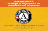YOUR WORLD. YOUR CHANCE TO MAKE IT BETTER. nationalservice