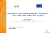 The making of local development: Highlights     from Integrated Territorial Projects