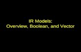 IR Models: Overview, Boolean, and Vector