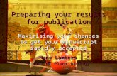 Preparing your results for publication