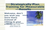 Strategically Plan Training for Measurable Results