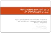 ROME REHABILITATION 2011  XX CONGRESSO S.I.C.D.