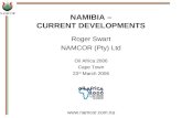 NAMIBIA – CURRENT DEVELOPMENTS
