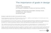The importance of goals in design