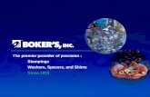 The premier provider of precision : Stampings Washers, Spacers, and Shims Since 1919