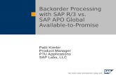 Backorder Processing  with SAP R/3 vs.           SAP APO Global Available-to-Promise