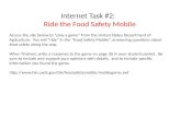 Internet Task #2:   Ride the Food Safety Mobile