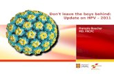 Don't leave the boys behind: Update on HPV – 2011