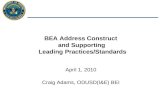 BEA Address Construct   and Supporting  Leading Practices/Standards