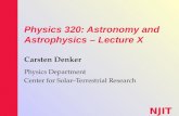 Physics 320: Astronomy and Astrophysics  –  Lecture X