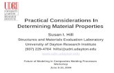 Practical Considerations In Determining Material Properties