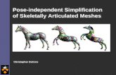 Pose-independent Simplification of Skeletally Articulated Meshes