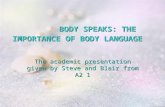 BODY SPEAKS: THE IMPORTANCE OF BODY LANGUAGE