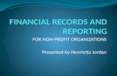 FINANCIAL RECORDS AND REPORTING