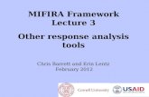MIFIRA Framework Lecture 3 Other response analysis tools